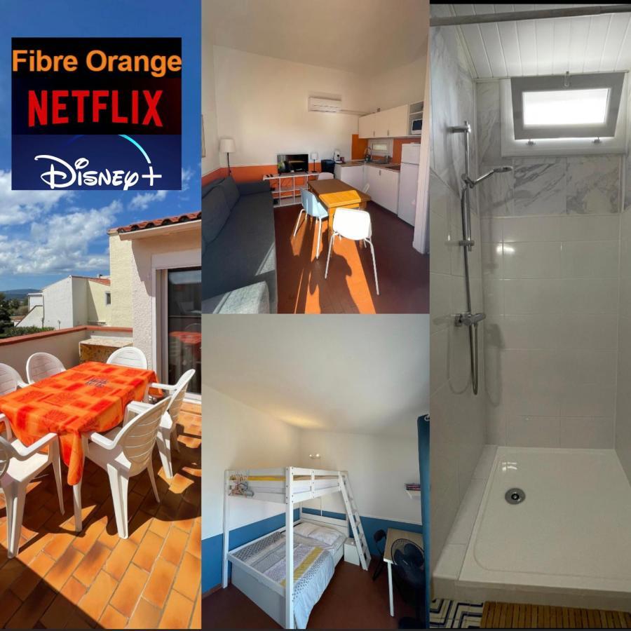 T2 avec terrasse, vue étang et son coucher de soleil, plage à proximité, wifi et place de parking gratuit que l on nomme Grain de Corail Le Barcarès Exterior foto